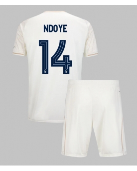 Billige Fotballdrakt Nottingham Forest Dan Ndoye #14 Replika Bortedraktsett Barn 2025-26 Kortermet (med bukser)